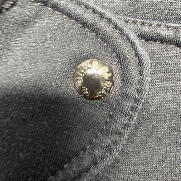 VTG CC Filson Navy Blue Wool Lined Full Zip Collarless Jacket Inner Pocket M USA - Picture 8 of 10